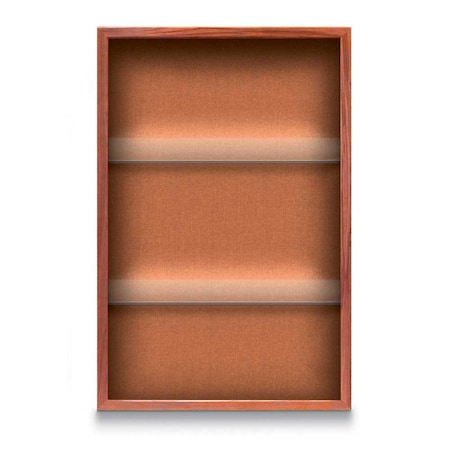 United Visual Products Outdoor Enclosed Combo Board, 48"x36", Satin Frame/Black & Surf UVCB4836OD-BLACK-SURF